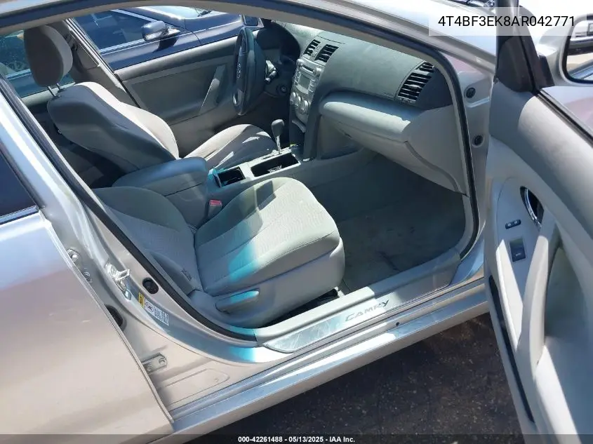 2010 Toyota Camry Le VIN: 4T4BF3EK8AR042771 Lot: 42261488
