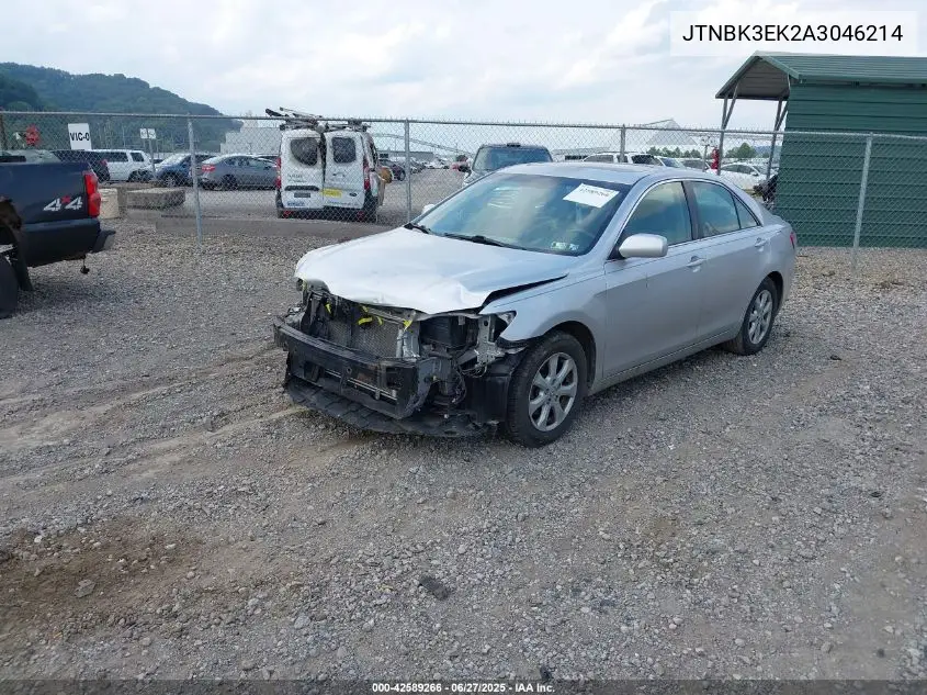 2010 Toyota Camry Le V6 VIN: JTNBK3EK2A3046214 Lot: 42589266