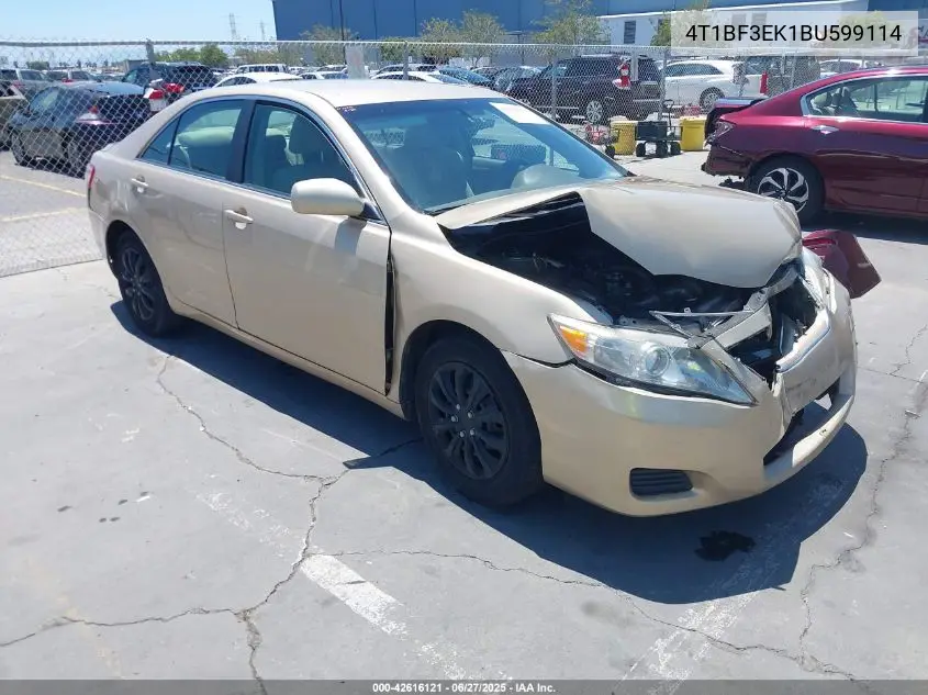 2011 Toyota Camry Le VIN: 4T1BF3EK1BU599114 Lot: 42616121