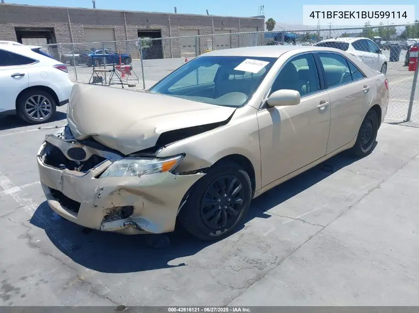 2011 Toyota Camry Le VIN: 4T1BF3EK1BU599114 Lot: 42616121