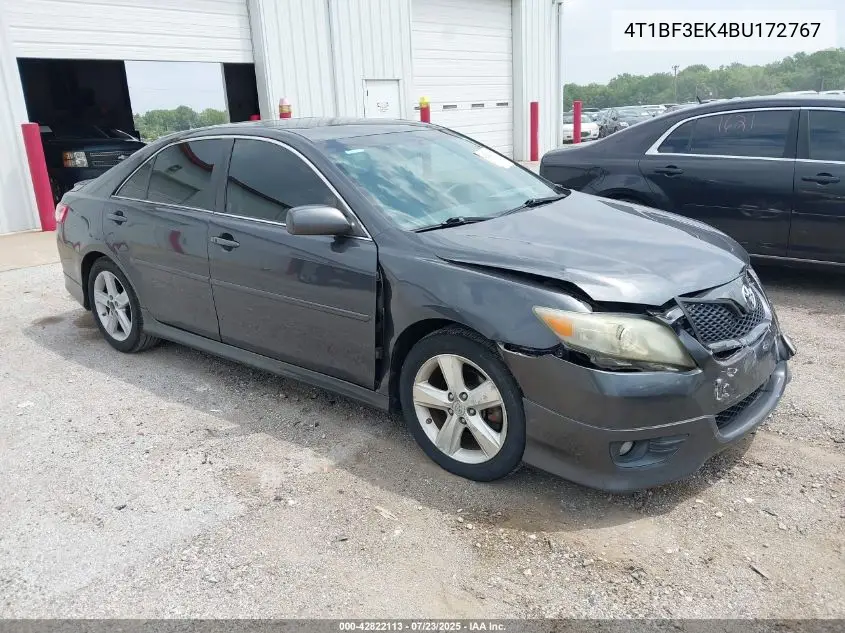 2011 Toyota Camry Se VIN: 4T1BF3EK4BU172767 Lot: 42822113