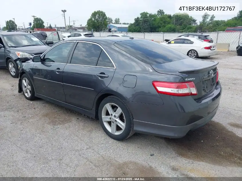 2011 Toyota Camry Se VIN: 4T1BF3EK4BU172767 Lot: 42822113