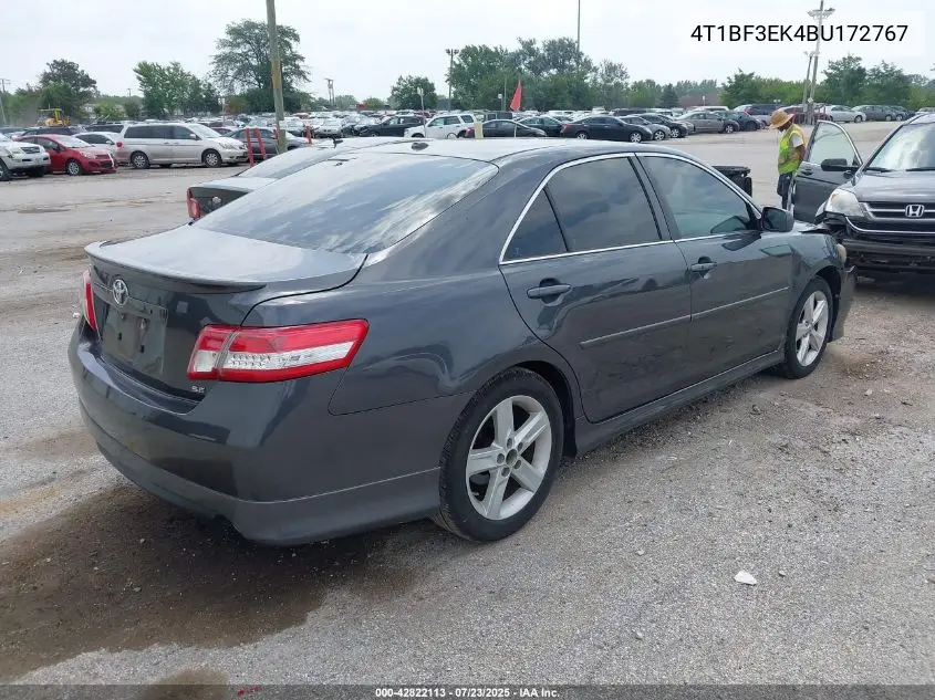 2011 Toyota Camry Se VIN: 4T1BF3EK4BU172767 Lot: 42822113