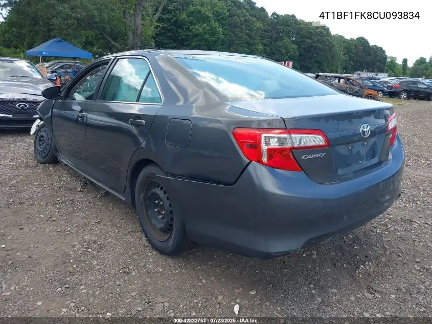 2012 Toyota Camry Le VIN: 4T1BF1FK8CU093834 Lot: 42822753