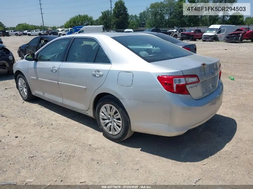2013 Toyota Camry Le VIN: 4T4BF1FK5DR294503 Lot: 42775476