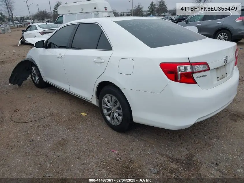 2014 Toyota Camry Le VIN: 4T1BF1FK8EU355449 Lot: 41497361
