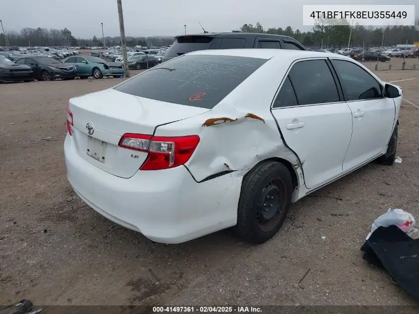 2014 Toyota Camry Le VIN: 4T1BF1FK8EU355449 Lot: 41497361