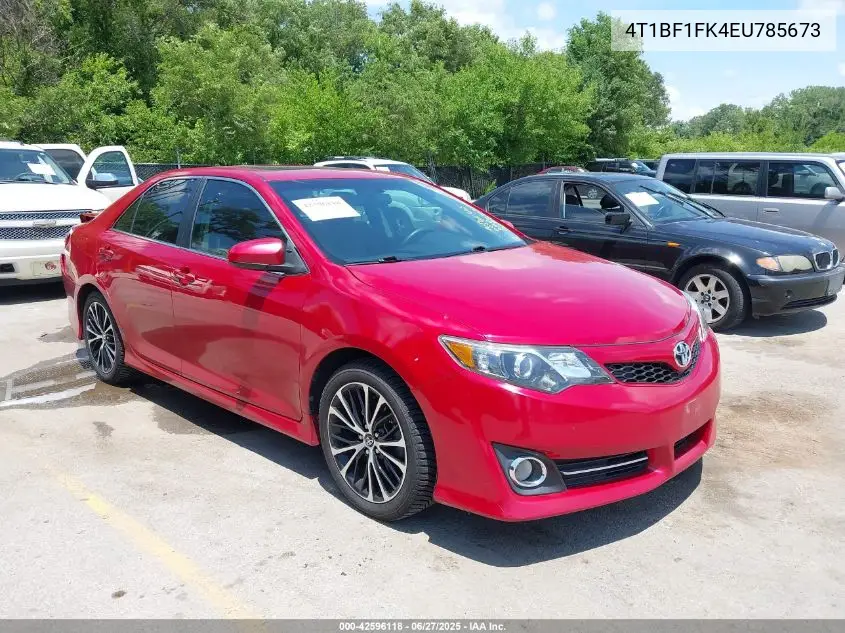 2014 Toyota Camry Se VIN: 4T1BF1FK4EU785673 Lot: 42596118
