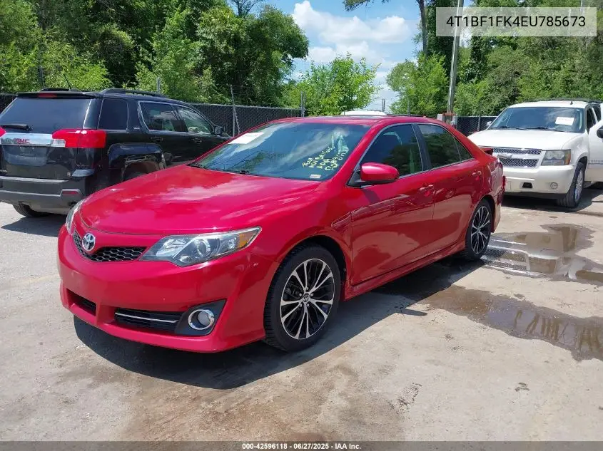 2014 Toyota Camry Se VIN: 4T1BF1FK4EU785673 Lot: 42596118