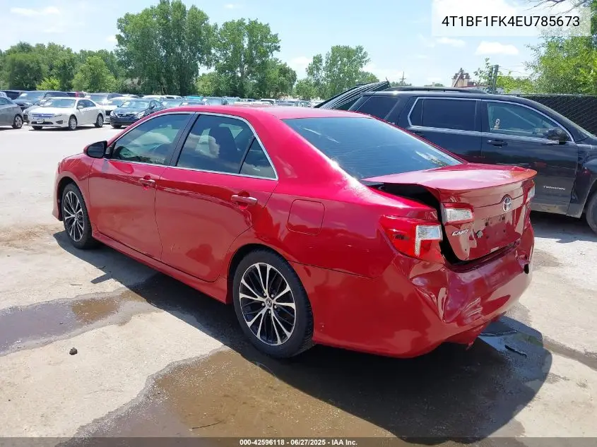 2014 Toyota Camry Se VIN: 4T1BF1FK4EU785673 Lot: 42596118