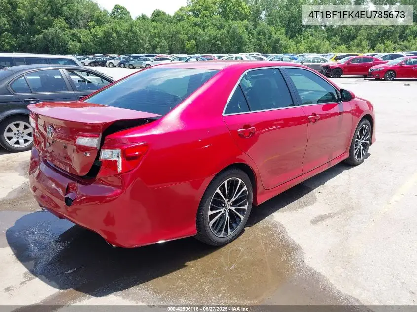 2014 Toyota Camry Se VIN: 4T1BF1FK4EU785673 Lot: 42596118
