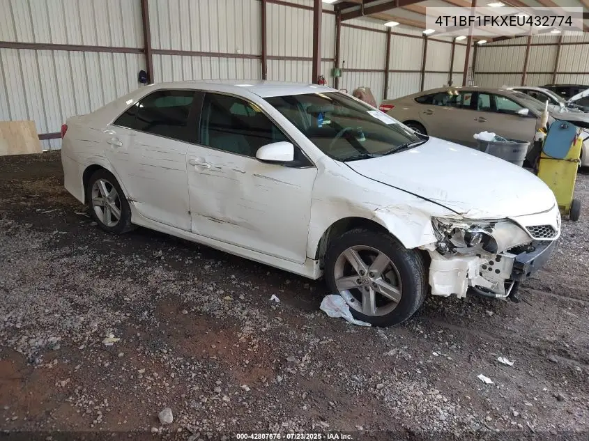 2014 Toyota Camry Se VIN: 4T1BF1FKXEU432774 Lot: 42807676