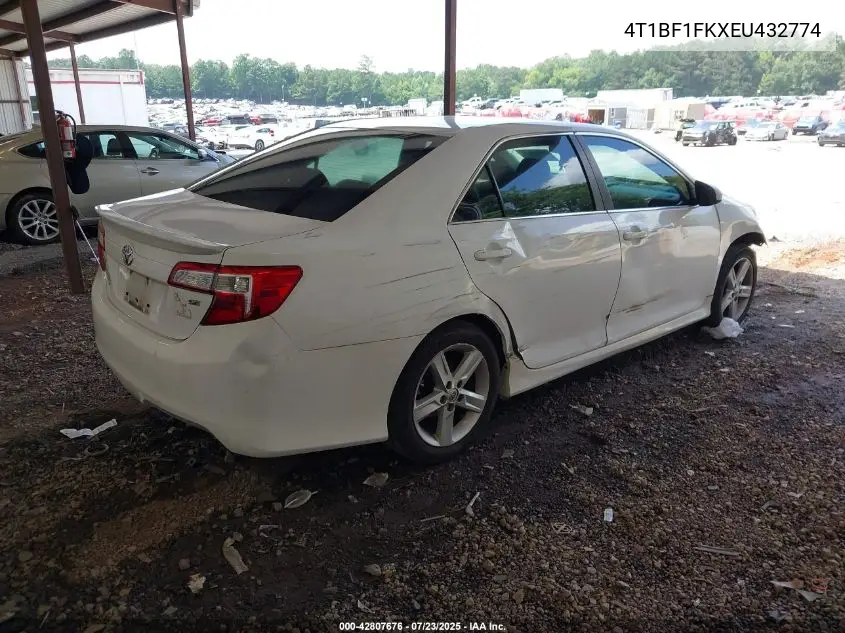 2014 Toyota Camry Se VIN: 4T1BF1FKXEU432774 Lot: 42807676