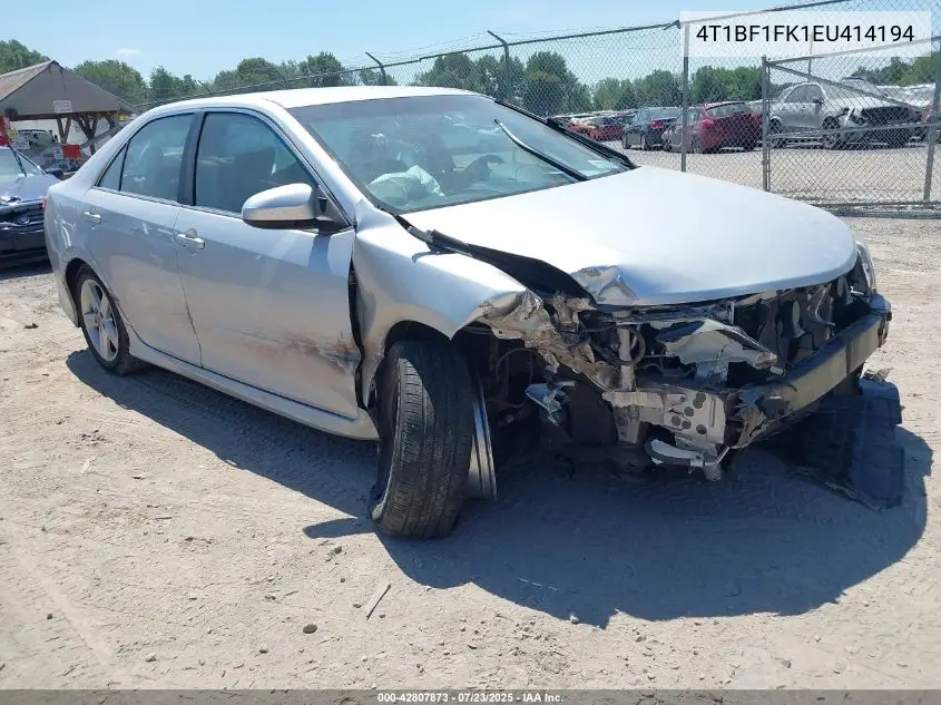 2014 Toyota Camry Se VIN: 4T1BF1FK1EU414194 Lot: 42807873
