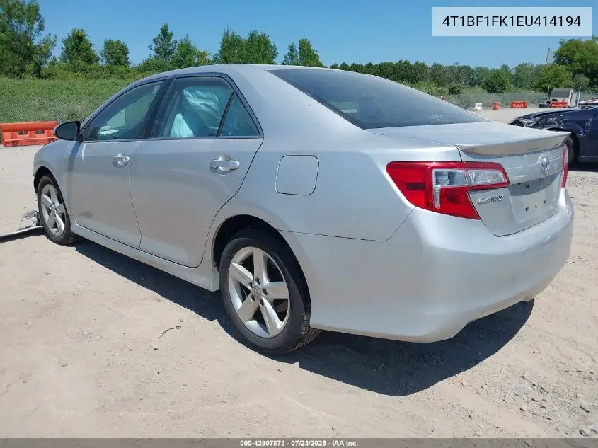 2014 Toyota Camry Se VIN: 4T1BF1FK1EU414194 Lot: 42807873