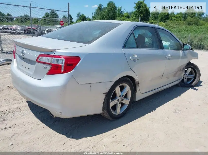 2014 Toyota Camry Se VIN: 4T1BF1FK1EU414194 Lot: 42807873