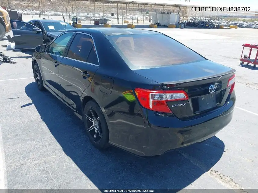 2014 Toyota Camry Se VIN: 4T1BF1FKXEU838702 Lot: 42817429
