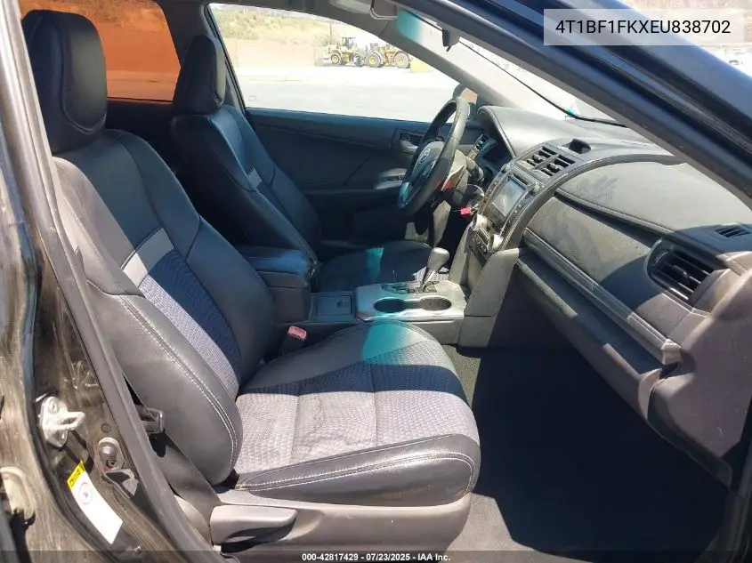 2014 Toyota Camry Se VIN: 4T1BF1FKXEU838702 Lot: 42817429