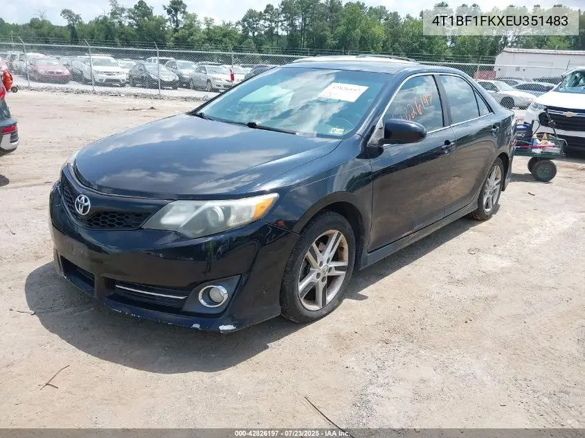 2014 Toyota Camry Se VIN: 4T1BF1FKXEU351483 Lot: 42826197