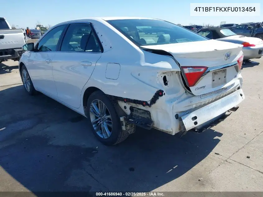 2015 Toyota Camry Se VIN: 4T1BF1FKXFU013454 Lot: 41686940