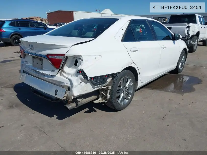 2015 Toyota Camry Se VIN: 4T1BF1FKXFU013454 Lot: 41686940