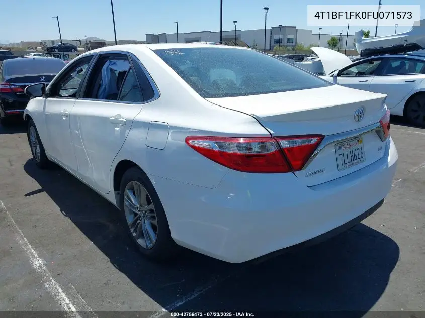 2015 Toyota Camry Se VIN: 4T1BF1FK0FU071573 Lot: 42756473