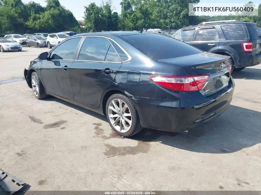 2015 Toyota Camry Xse V6 VIN: 4T1BK1FK6FU560409 Lot: 42815303