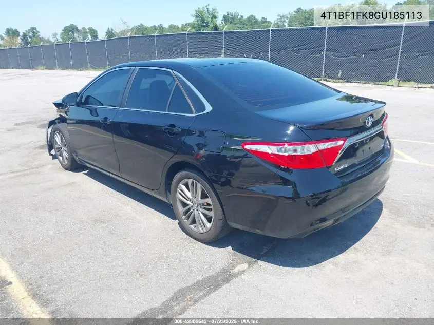 2016 Toyota Camry Se VIN: 4T1BF1FK8GU185113 Lot: 42805542
