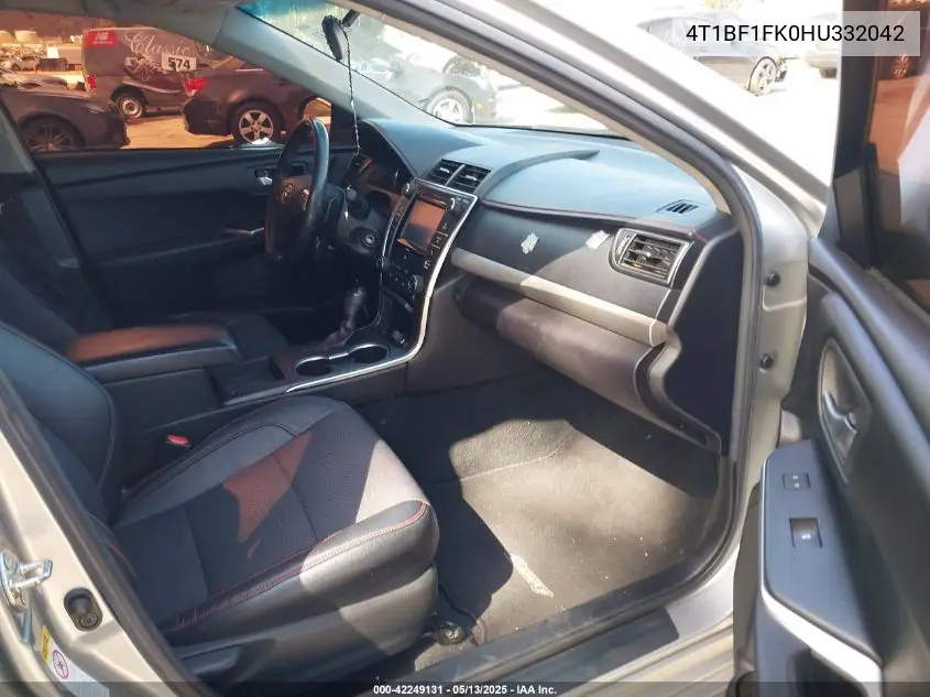2017 Toyota Camry Se VIN: 4T1BF1FK0HU332042 Lot: 42249131