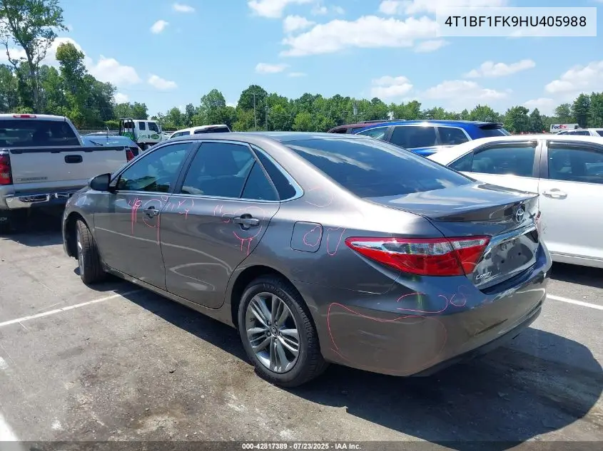 4t1bf1fk9hu405988 4T1BF1FK9HU405988 2017 Toyota Camry Se