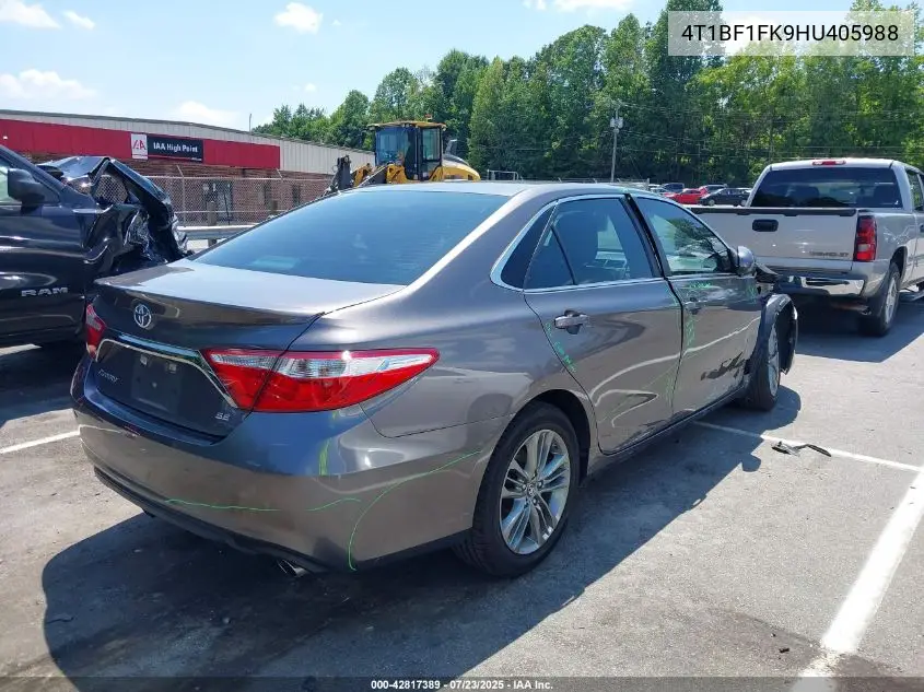 4t1bf1fk9hu405988 4T1BF1FK9HU405988 2017 Toyota Camry Se