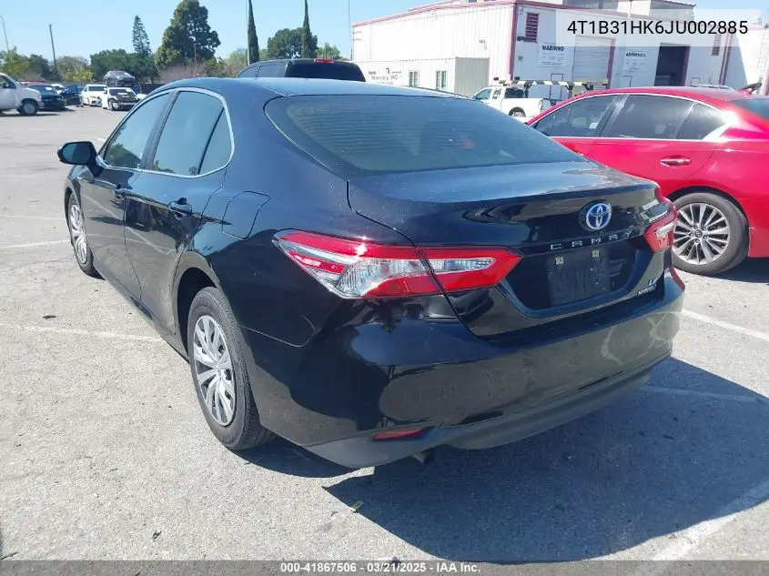 2018 Toyota Camry Hybrid Le VIN: 4T1B31HK6JU002885 Lot: 41867506