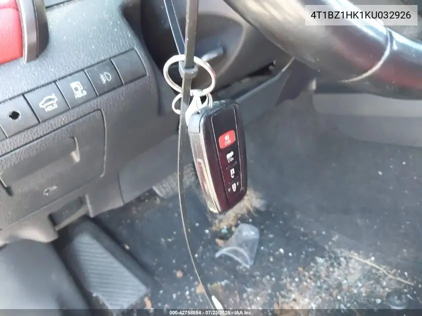 4t1bz1hk1ku032926 4T1BZ1HK1KU032926 2019 Toyota Camry Xse V6