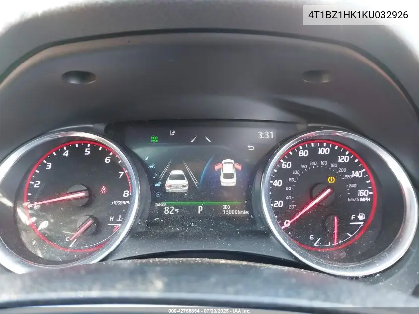 4t1bz1hk1ku032926 4T1BZ1HK1KU032926 2019 Toyota Camry Xse V6