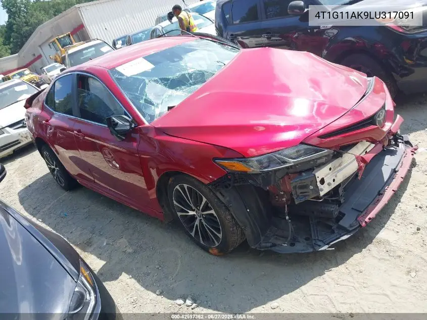 2020 Toyota Camry Se VIN: 4T1G11AK9LU317091 Lot: 42597362