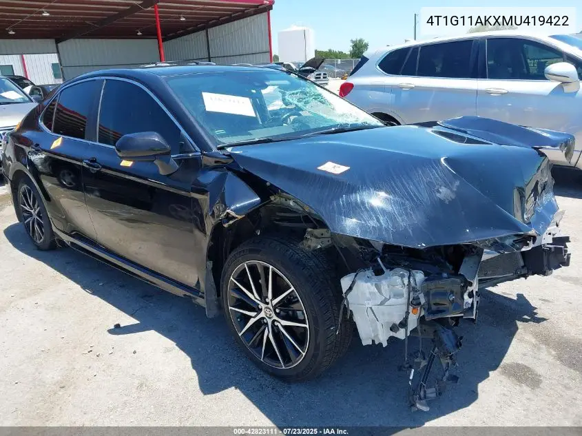 2021 Toyota Camry Se VIN: 4T1G11AKXMU419422 Lot: 42823111