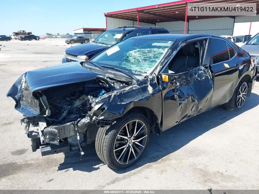 2021 Toyota Camry Se VIN: 4T1G11AKXMU419422 Lot: 42823111