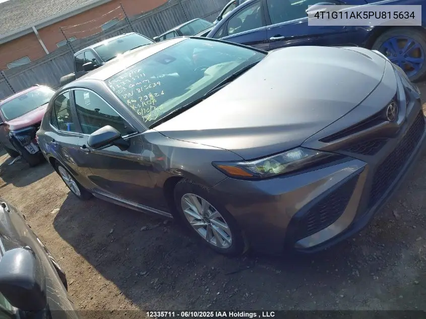 2023 Toyota Camry Se Night Shade/Se VIN: 4T1G11AK5PU815634 Lot: 12335711