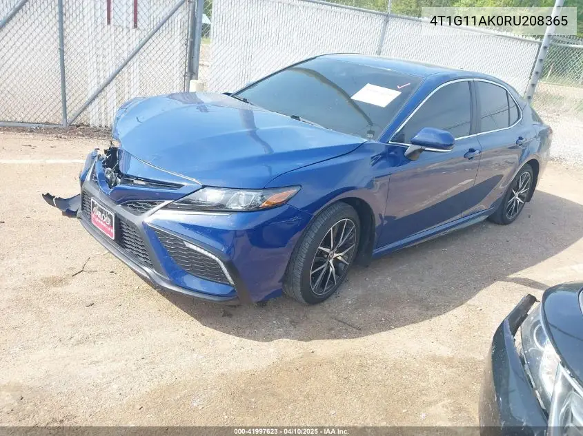 2024 Toyota Camry Se VIN: 4T1G11AK0RU208365 Lot: 41997623