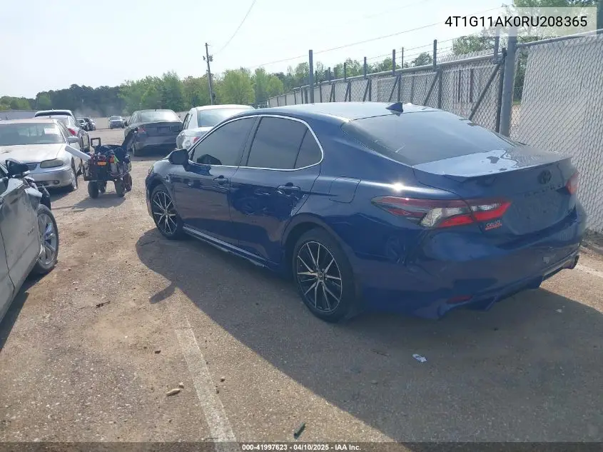 2024 Toyota Camry Se VIN: 4T1G11AK0RU208365 Lot: 41997623