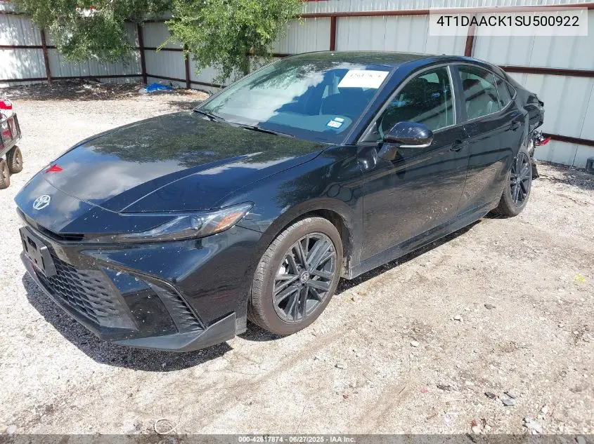 2025 Toyota Camry Se VIN: 4T1DAACK1SU500922 Lot: 42617874