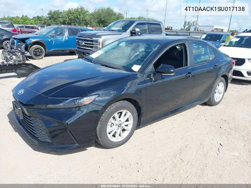 4T1DAACK1SU017138 2025 Toyota Camry Le