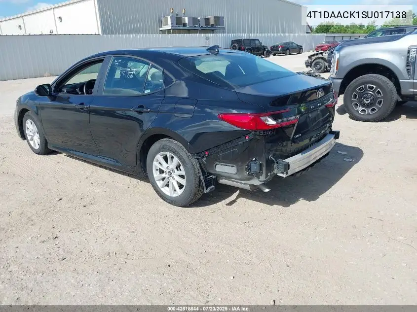 4T1DAACK1SU017138 2025 Toyota Camry Le