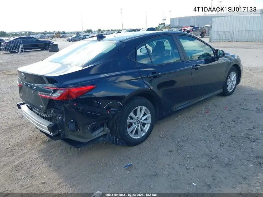 4T1DAACK1SU017138 2025 Toyota Camry Le