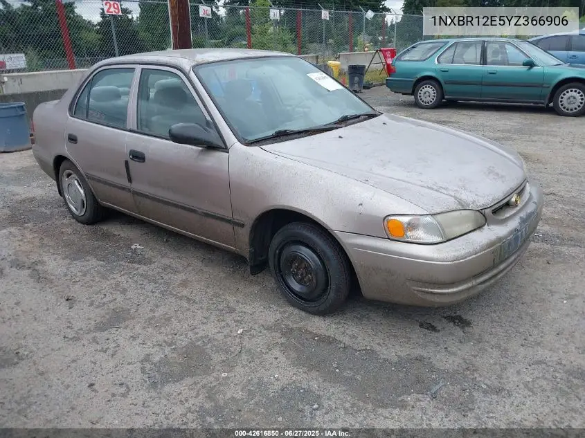 2000 Toyota Corolla Ce VIN: 1NXBR12E5YZ366906 Lot: 42616850