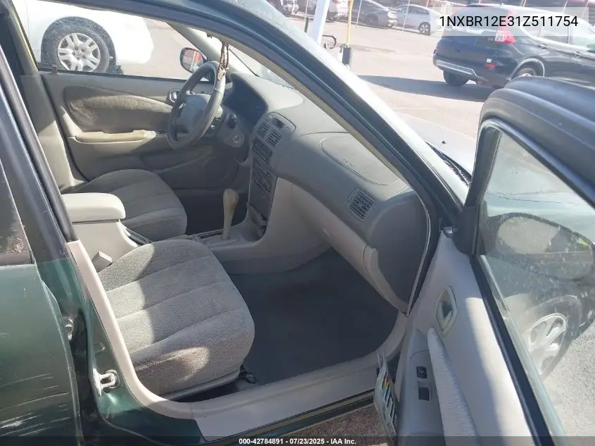 2001 Toyota Corolla Le VIN: 1NXBR12E31Z511754 Lot: 42784891
