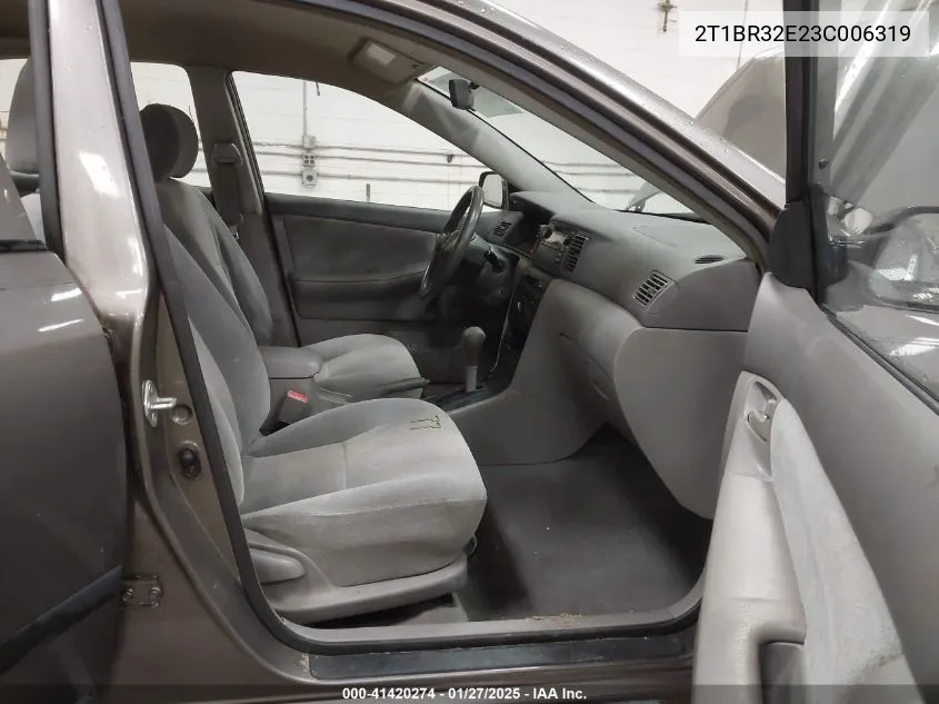2003 Toyota Corolla Ce VIN: 2T1BR32E23C006319 Lot: 41420274