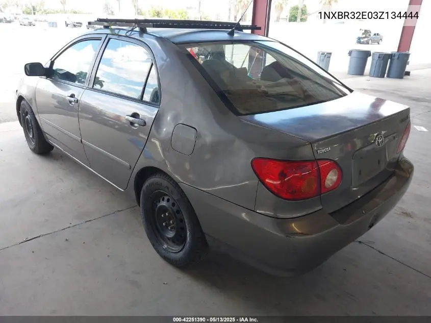2003 Toyota Corolla Le VIN: 1NXBR32E03Z134444 Lot: 42251390