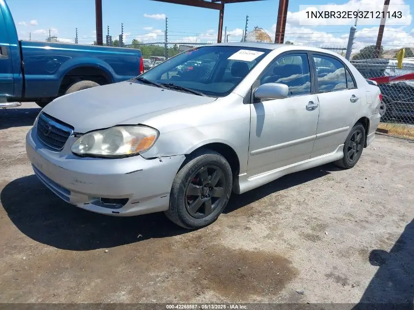 2003 Toyota Corolla S VIN: 1NXBR32E93Z121143 Lot: 42265587