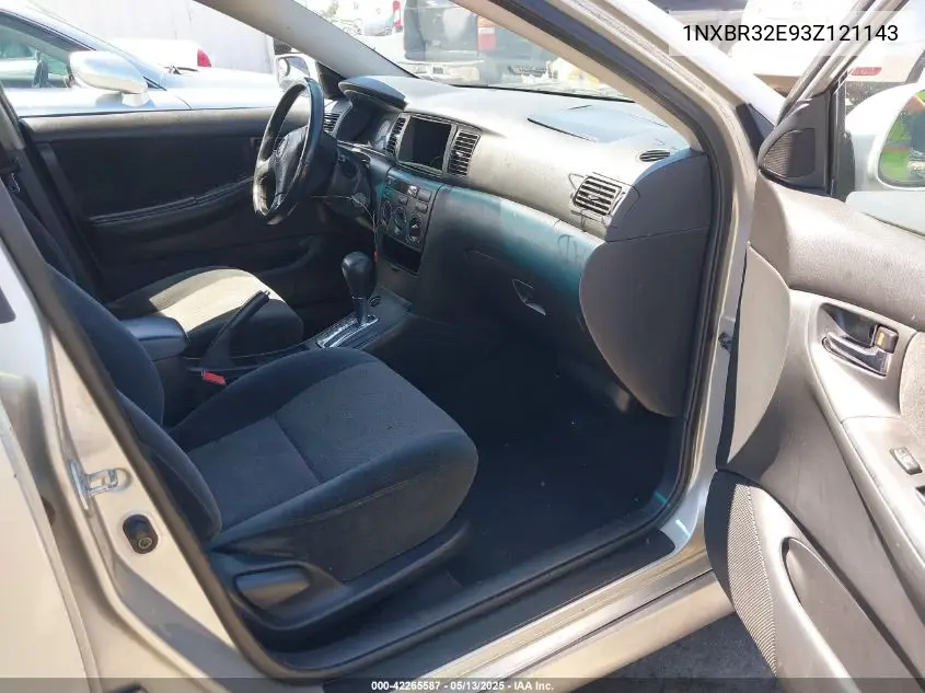 2003 Toyota Corolla S VIN: 1NXBR32E93Z121143 Lot: 42265587